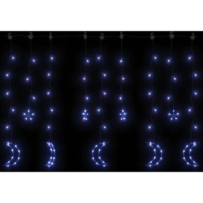 vidaXL Stern und Mond Lichterkette mit Fernbedienung Blau Weihnachten vidaXL Stern und Mond Lichterkette mit Fernbedienung Blau Weihnachten