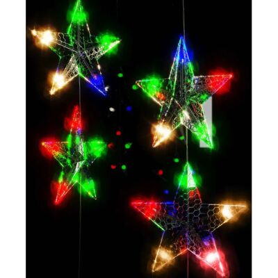 vidaXL LED Tähdenverho valot - 200 LED Monivärinen vidaXL LED Tähdenverho valot - 200 LED Monivärinen