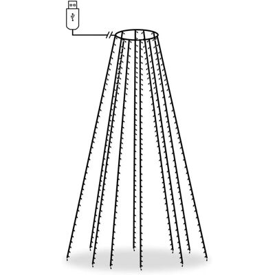 vidaXL Weihnachtsbaum Lichterkette - 400 LEDs Bunt - 400 cm vidaXL Weihnachtsbaum Lichterkette - 400 LEDs Bunt - 400 cm