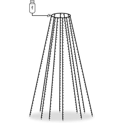 vidaXL Weihnachtsbaumlichter - 500 LEDs Bunt 500 cm vidaXL Weihnachtsbaumlichter - 500 LEDs Bunt 500 cm
