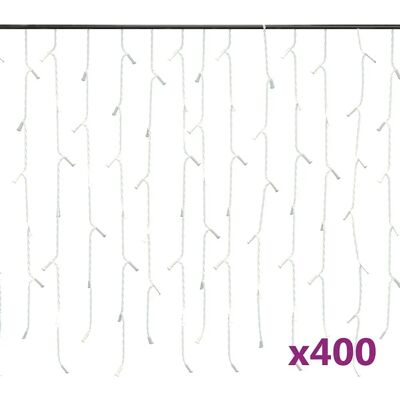 vidaXL LED Vorhang Lichter 10m 400 LED Warm White - LED Vorhanglichter vidaXL LED Vorhang Lichter 10m 400 LED Warm White - LED Vorhanglichter