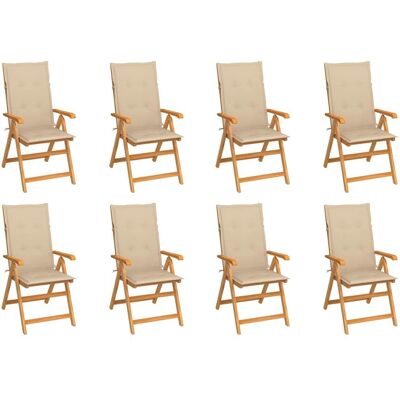 VidaXL Gartenstuhl Teak Beige - Gartenmöbel VidaXL Gartenstuhl Teak Beige - Gartenmöbel