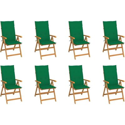 VidaXL Gartenstuhl Teak Grün - Gartenstuhl VidaXL Gartenstuhl Teak Grün - Gartenstuhl