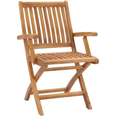 vidaXL Gartenstühle Set 6 Klappbar Teak Holz Kissen vidaXL Gartenstühle Set 6 Klappbar Teak Holz Kissen