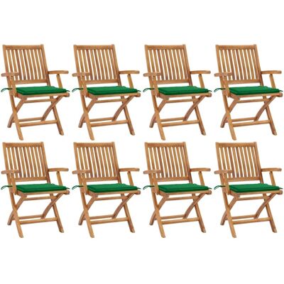 vidaXL Klappbare Gartensessel - Langlebiges Teakholz - 8 Stück vidaXL Klappbare Gartensessel - Langlebiges Teakholz - 8 Stück