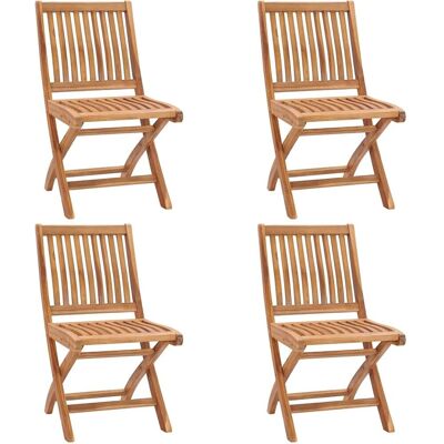 vidaXL Klappbare Gartenstühle - 4 Stück in Teakholz vidaXL Klappbare Gartenstühle - 4 Stück in Teakholz