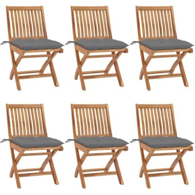 vidaXL Gartenstühle Set mit Kissen - Langlebiges Teakholz vidaXL Gartenstühle Set mit Kissen - Langlebiges Teakholz