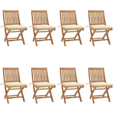 vidaXL Klappbare Gartenstühle mit Kissen - Gartenmöbel vidaXL Klappbare Gartenstühle mit Kissen - Gartenmöbel