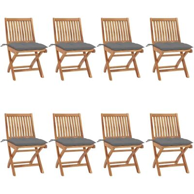 vidaXL Zusammenklappbare Gartenstühle mit Kissen - Gartenmöbel vidaXL Zusammenklappbare Gartenstühle mit Kissen - Gartenmöbel