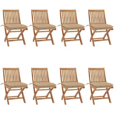 vidaXL Klappbare Gartenstühle mit Kissen - Gartenstühle vidaXL Klappbare Gartenstühle mit Kissen - Gartenstühle