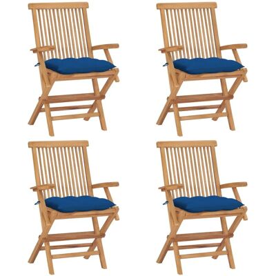 VidaXL Gartensessel - Teak Blau - 8er Set VidaXL Gartensessel - Teak Blau - 8er Set