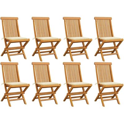 VidaXL Sedia da esterno - Teak crema VidaXL Sedia da esterno - Teak crema