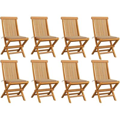 VidaXL Teak Gartensessel Set 8 Kissen - Gartenmöbel VidaXL Teak Gartensessel Set 8 Kissen - Gartenmöbel