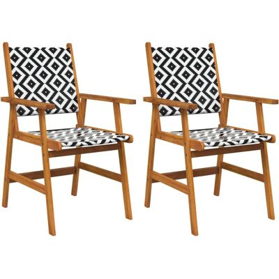 vidaXL 316249 Outdoor-Stuhl - Akazienholz & Polyrattan vidaXL 316249 Outdoor-Stuhl - Akazienholz & Polyrattan
