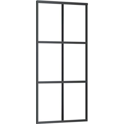 vidaXL Skydedør Sort - Skydedør - Glas & Aluminium vidaXL Skydedør Sort - Skydedør - Glas & Aluminium