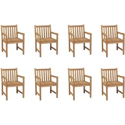 VidaXL Gartensessel-Set - Teak Braun - 8 Stück - Gartenmöbel VidaXL Gartensessel-Set - Teak Braun - 8 Stück - Gartenmöbel