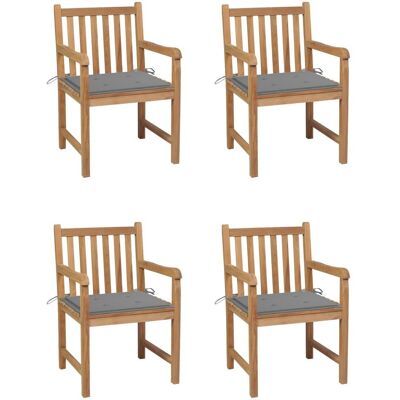 VidaXL Outdoor Stuhl - Teak Grau - Gartenmöbel VidaXL Outdoor Stuhl - Teak Grau - Gartenmöbel