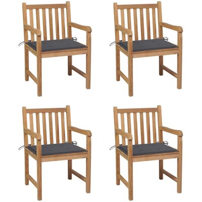 VidaXL Ogrzewane krzesło ogrodowe - Teak Antracyt - Rustykalny design VidaXL Ogrzewane krzesło ogrodowe - Teak Antracyt - Rustykalny design