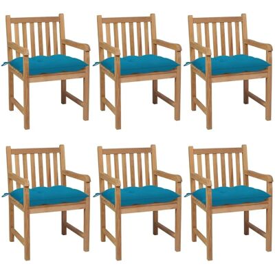 VidaXL Gartensessel-Set 6 - Robustes Teak Gartenmöbel VidaXL Gartensessel-Set 6 - Robustes Teak Gartenmöbel