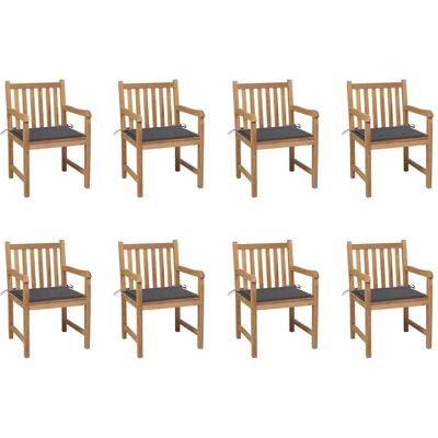 VidaXL Außenstuhl - Teak Anthrazit VidaXL Außenstuhl - Teak Anthrazit