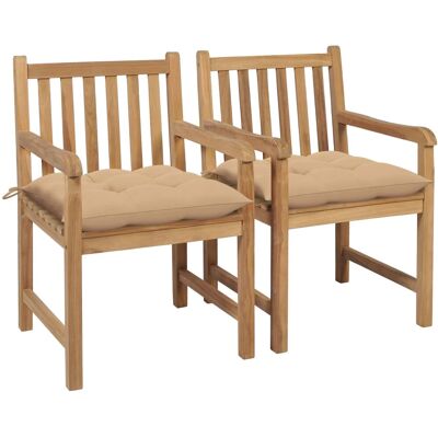 VidaXL 3073076 Outdoor Stuhl - Rustik Teak Beige - Gartenset VidaXL 3073076 Outdoor Stuhl - Rustik Teak Beige - Gartenset