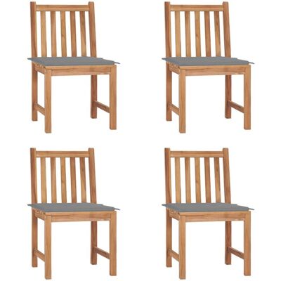 VidaXL Outdoor Stuhl Teak Grau - Gartenmöbel VidaXL Outdoor Stuhl Teak Grau - Gartenmöbel