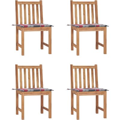 VidaXL Gartenstuhl-Set - Teak, Braun, 4 Stück VidaXL Gartenstuhl-Set - Teak, Braun, 4 Stück
