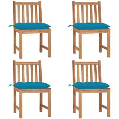 VidaXL Outdoor Teak-Stuhl - Blau VidaXL Outdoor Teak-Stuhl - Blau