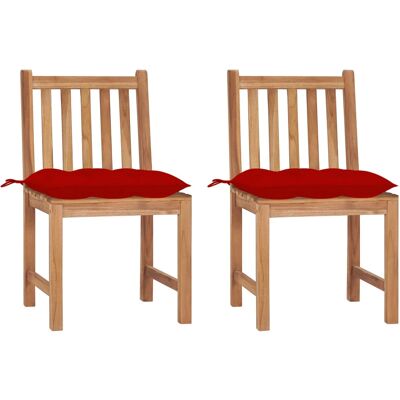 vidaXL 3073109 Outdoor-Stuhl - Teak Rot - Gartentisch vidaXL 3073109 Outdoor-Stuhl - Teak Rot - Gartentisch