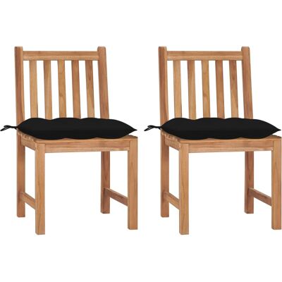 VidaXL Gartenstuhl - Teak Schwarz - Langlebiger & Stilvoller Sitz VidaXL Gartenstuhl - Teak Schwarz - Langlebiger & Stilvoller Sitz