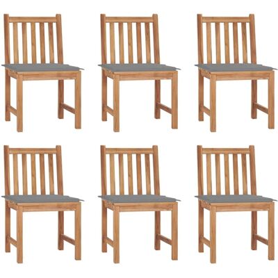 VidaXL Gartenstühle Set mit 6 langlebigem Teakholz-Mobiliar VidaXL Gartenstühle Set mit 6 langlebigem Teakholz-Mobiliar