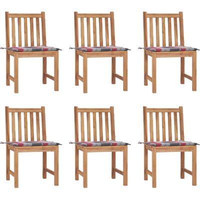 vidaXL Gartenstühle 6er Set mit Kissen vidaXL Gartenstühle 6er Set mit Kissen