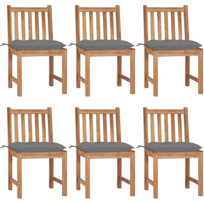VidaXL Teak Gartenstühle 8er Set mit Kissen - Gartemöbel VidaXL Teak Gartenstühle 8er Set mit Kissen - Gartemöbel