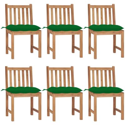 VidaXL Gartensessel-Set - Teak Grün - 8 Stück VidaXL Gartensessel-Set - Teak Grün - 8 Stück