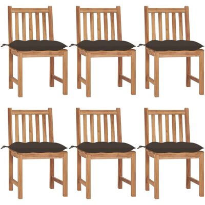 vidaXL Gartenstühle 8 Stk. Teak Taupe vidaXL Gartenstühle 8 Stk. Teak Taupe