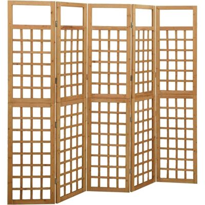 vidaXL Massief Sparrenhout Kamerverdeler - 201,5x180 cm - Bruin - Scheidingswand/Trellis vidaXL Massief Sparrenhout Kamerverdeler - 201,5x180 cm - Bruin - Scheidingswand/Trellis