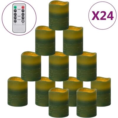 vela LED sin llama 24 pcs con mando a distancia blanco cálido vidaXL vela LED sin llama 24 pcs con mando a distancia blanco cálido vidaXL