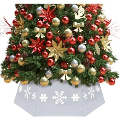 Jupe de Noël vidaXL Argent et Blanc Ø68x25 cm - Jupe de Noël - Publicité Jupe de Noël vidaXL Argent et Blanc Ø68x25 cm - Jupe de Noël - Publicité