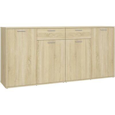 vidaXL Sideboard Sonoma Eg - 4 Døre, 2 Skuffer - Sideboard vidaXL Sideboard Sonoma Eg - 4 Døre, 2 Skuffer - Sideboard