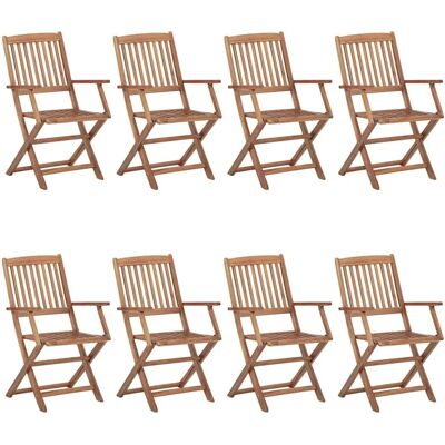 vidaXL Buitenkamersch'r 8 stuks acaciahout bruin - Buitenkamers vidaXL Buitenkamersch'r 8 stuks acaciahout bruin - Buitenkamers