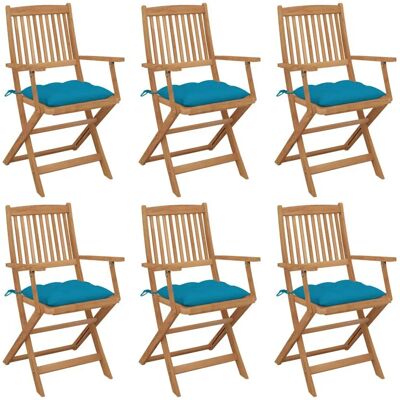 VidaXL 3074959 Gartensessel - Faltbar aus Akazienholz - Blau VidaXL 3074959 Gartensessel - Faltbar aus Akazienholz - Blau