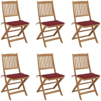 vidaXL Gartensessel - Klappbar Holz mit Kissen vidaXL Gartensessel - Klappbar Holz mit Kissen
