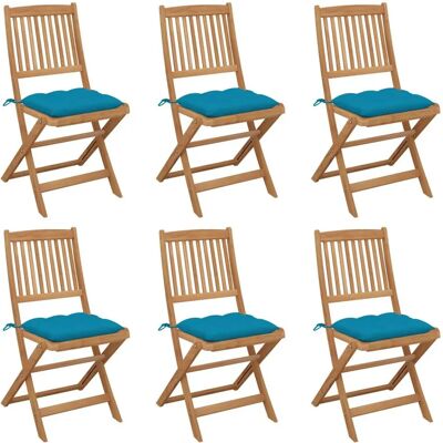 VidaXL Gartensessel - Klappbarer Holzstuhl mit Kissen VidaXL Gartensessel - Klappbarer Holzstuhl mit Kissen