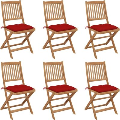 VidaXL - 3075015 - Akazienholz - Rot - Outdoor-Stuhl VidaXL - 3075015 - Akazienholz - Rot - Outdoor-Stuhl