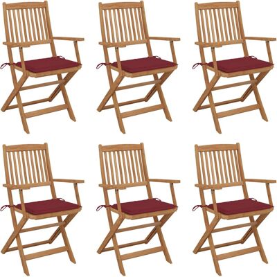 vidaXL 3075030 Gartenstuhl - Zusammenklappbar Akazienholz mit Kissen vidaXL 3075030 Gartenstuhl - Zusammenklappbar Akazienholz mit Kissen