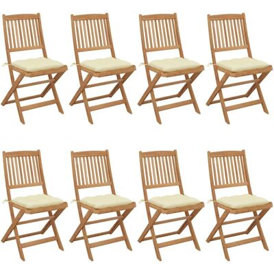 VidaXL Outdoor Chair - Faltbarer Massiv Akazien Holz mit Kissen VidaXL Outdoor Chair - Faltbarer Massiv Akazien Holz mit Kissen