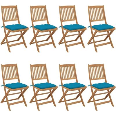 VidaXL Outdoor Chair - Faltbarer massiver Akazienholz mit Kissen VidaXL Outdoor Chair - Faltbarer massiver Akazienholz mit Kissen