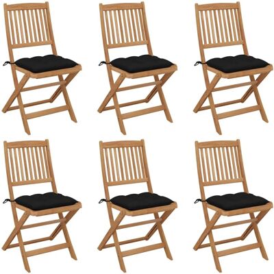 VidaXL Outdoor Chair - Klappstuhl aus Akazienholz Schwarz VidaXL Outdoor Chair - Klappstuhl aus Akazienholz Schwarz