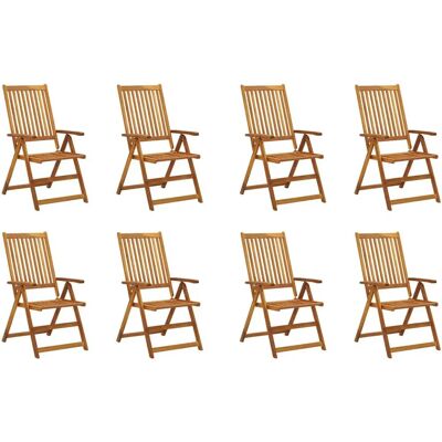 Chaise d'extérieur vidaXL - Chaises pliantes en bois d'acacia - Mobilier de jardin Chaise d'extérieur vidaXL - Chaises pliantes en bois d'acacia - Mobilier de jardin