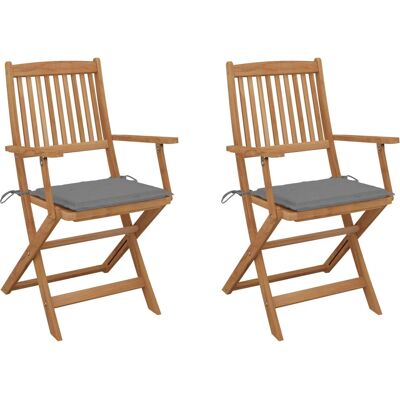 VidaXL Outdoor Stuhlset - Gepolsterte Akazienholz Gartenstühle VidaXL Outdoor Stuhlset - Gepolsterte Akazienholz Gartenstühle